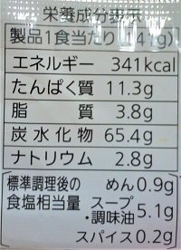 シマダヤタンメン醤油カロリー